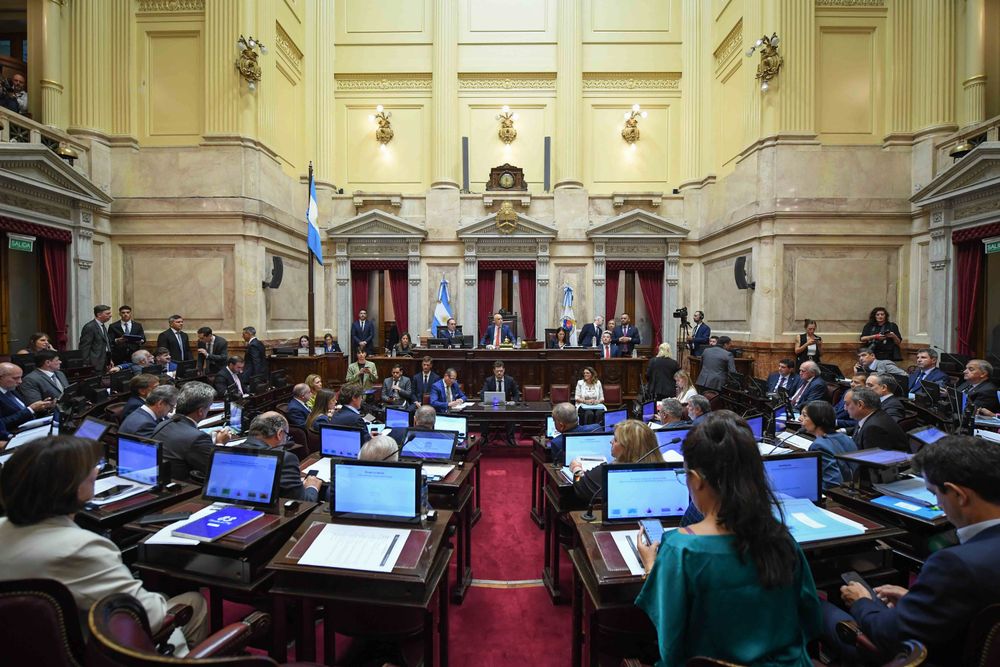 El oficialismo logró el quorum e inició la sesión donde se suspendió las PASO 2025. Luego, el Senado también aprobó el Juicio en Ausencia, los cambios en la figura de reincidencia y la Ley Anti Mafia. Foto: NA