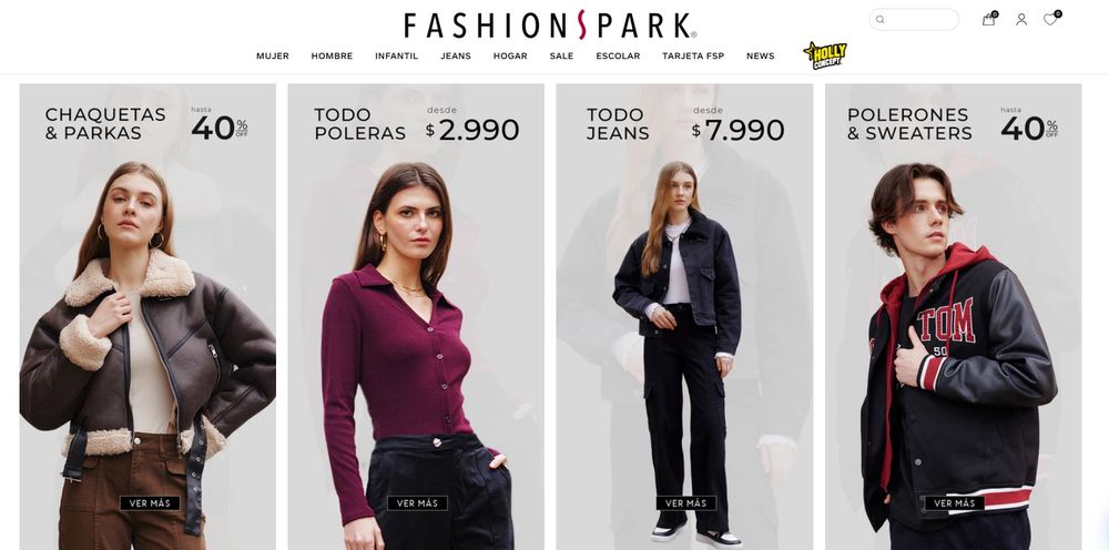 Precios de la ropa en Fashions Park
