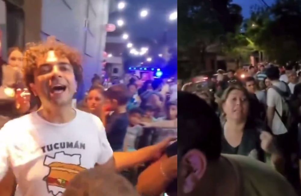 Para aprovechar la promoción, los vecinos comenzaron a hacer filas desde muy temprano, pero mientras más gente llegaba al lugar comenzaron las disputas y el desorden. Foto: Captura.