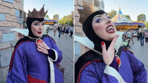 La actriz que interpreta a la villana de Blancanieves en los parques de Disney se convirtió en un fenómeno de redes sociales y pide a sus seguidores que reclamen por su continuidad.