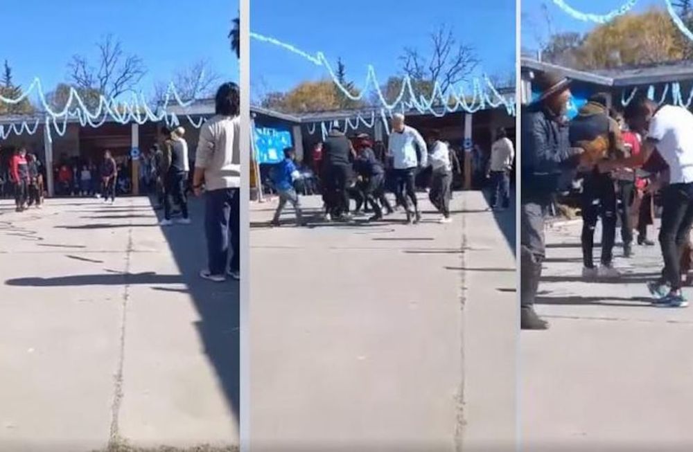 Un grupo de estudiantes descuartizó a una gallina viva producto de recrear un juego que hiciera referencia a la semana patria. Foto: Gentileza