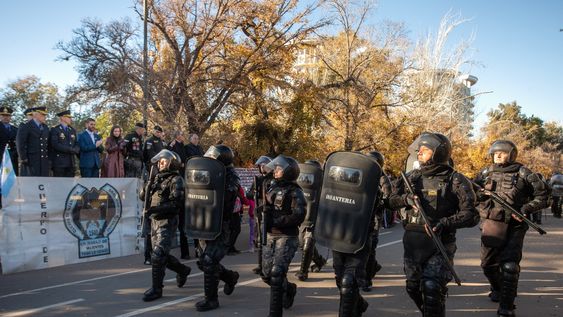 El Cuerpo de Infantería Manuel Belgrano de Mendoza celebró un nuevo aniversario