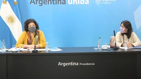 Los Andes | La ministra de Salud, Carla Vizzotti, y la secretaria Legal y Técnica, Vilma Ibarra, detallan el DNU con el que el Gobierno modifica la ley de vacunas y habilita comprar dosis a Pfizer, Moderna y J&J