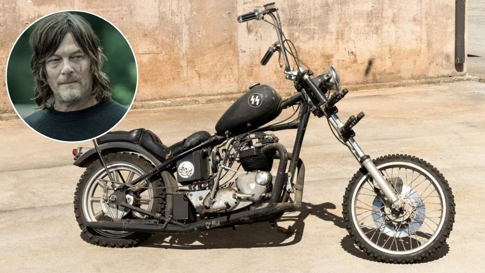 Triumph Bonneville customizada (650 cc) utilizada por Daryl Nixon. 