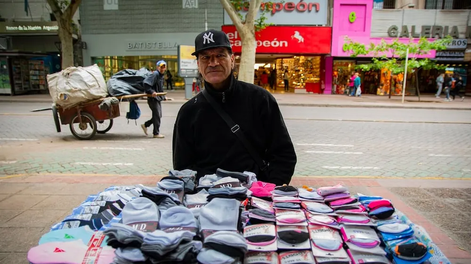 Vendedor ambulante en Mendoza.