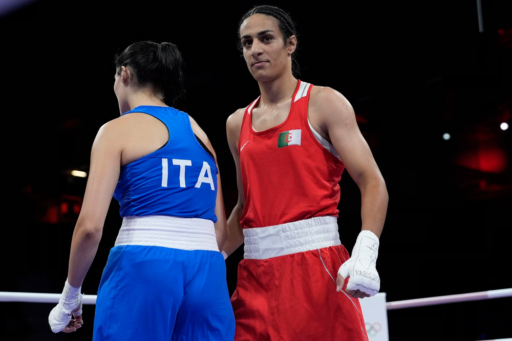 Imane Khelif en 2024, luego de su victoria que la consagr&oacute; como medallista ol&iacute;mpica.