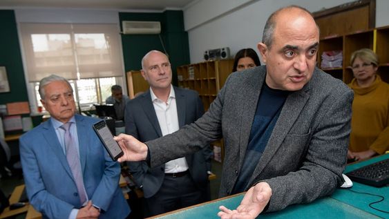 Modernización en el Sistema Integrado de Tribunales Provinciales.Los jueces de Suprema Corte de Justicia de  Mendoza, Mario Adaro, Teresa Day, Julio Gómez, Omar Palermo (foto), José Valerio, Dalmiro Garay y  Pedro Llorente Foto: Orlando Pelichotti