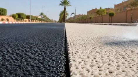 Marruecos está pintando sus calles de blanco pero es importante aclarar que no es lo mismo que reemplazar su superficie por un material poroso.