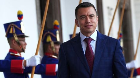 El presidente re-electo de Ecuador, Daniel Noboa.