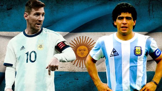 Leo Messi y Diego Maradona, máximas figuras del fútbol argentino en toda su historia. Leo Messi y Diego Maradona, máximas figuras del fútbol argentino en toda su historia.