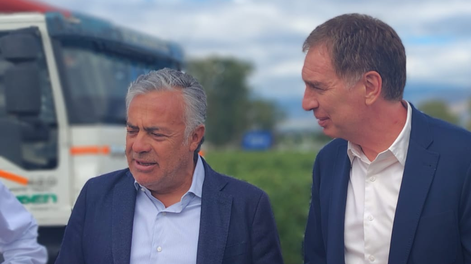 El ministro del Interior, Diego Santilli, arribó esta mañana a Mendoz