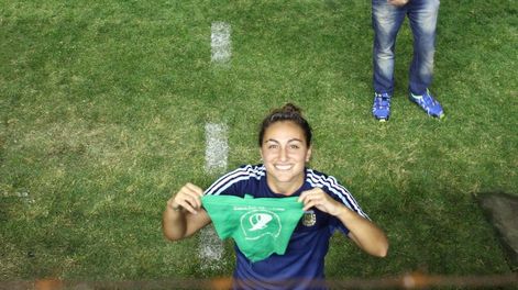 La futbolista de la selección argentina de fútbol pro aborto