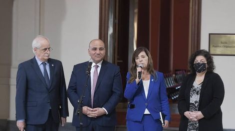 Los Andes | Taiana, Manzur, Cerruti y Vizzotti brindaron una conferencia de prensa en Casa Rosada. Federico López Claro