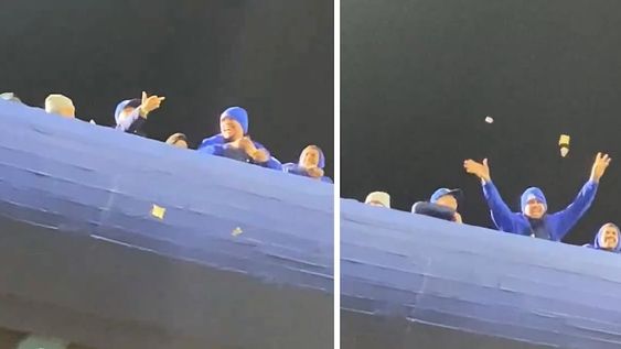 A los cuatro hinchas de Cruzeiro se les aplicaron infracciones por violar el Artículo 116 del Código Contravencional / Captura de video