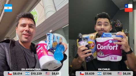 El mal momento de un youtuber chileno al ir a un supermercado en Argentina: Está carísimo