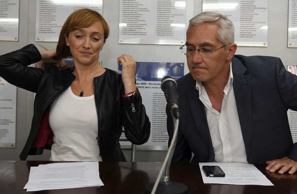 Jorge Tan&uacute;s y la senadora nacional, Anabel Fern&aacute;ndez Sagasti