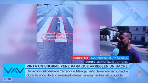 Ricky, autor del grafiti.