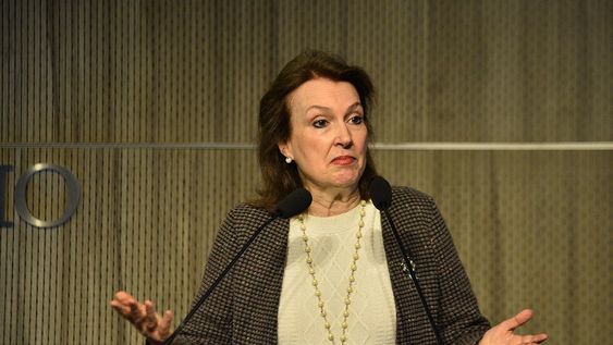 Bolsa de Comercio de Córdoba. Diserta la economista Diana Mondino. (Pedro Castillo / La Voz)