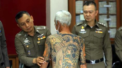 Por sus tatuajes virales, atrapan a mafioso japonés