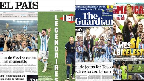 Las tapas de los principales diarios del mundo reflejaron el triunfo de la Selección