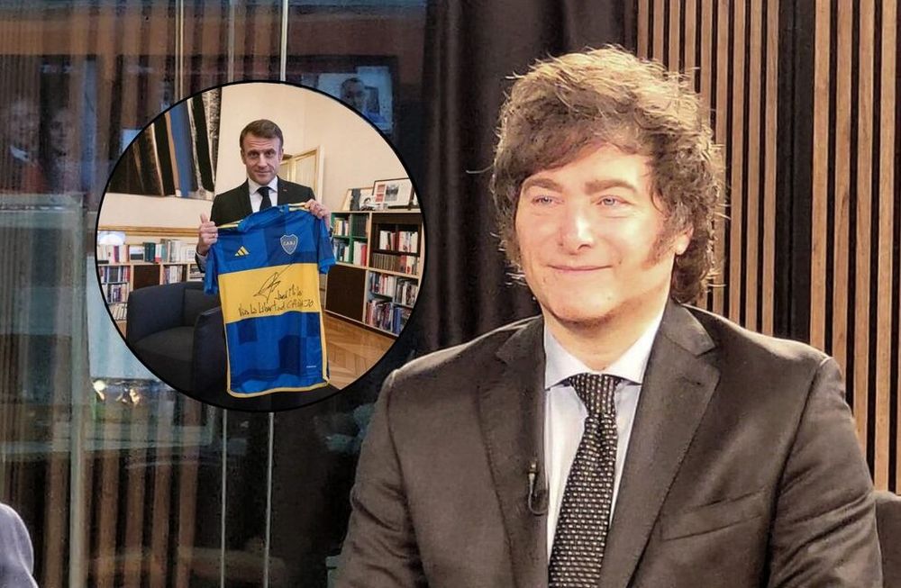 El inédito regalo que le hizo Javier Milei a Macron y que se volvió tendencia en las redes.