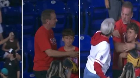 Béisbol: una fanática obligó a un niño a entregar la pelota que su padre había atrapado y regalado