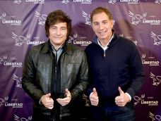 Javier Milei junto a Diego Santilli&nbsp; 