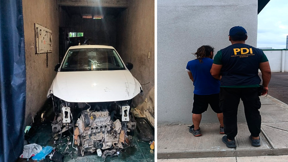 La Policía de Mendoza detuvo a un hombre in fraganti en Godoy Cruz mientras desarmaba un auto robado.