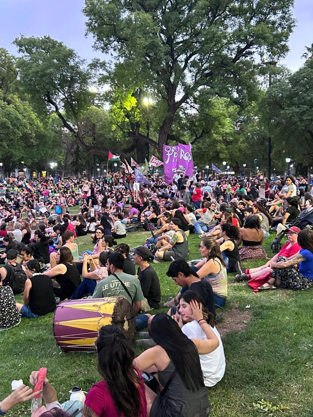 La movilización de Ni Una Menos Mendoza exigió frenar la violencia de género en el Día Internacional de la Eliminación de la Violencia contra la Mujer.