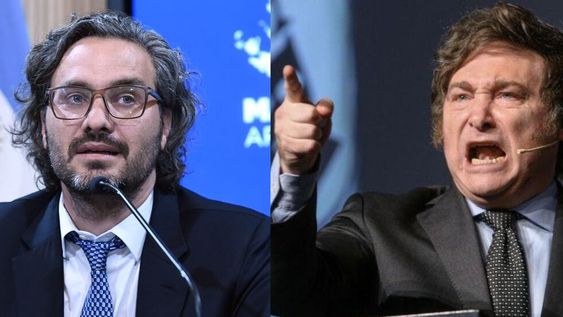 Santiago Cafiero y el presidente electo, Javier Milei.