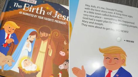 Con inteligencia artificial lograron hacer que Trump relate la historia del nacimiento de Jesús en un libro navideño para niños cristianos.&nbsp;