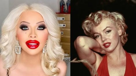 Serena Smith busca parecerse a Marilyn Monroe. Foto: Web