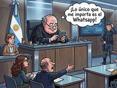 Hay juec@s en Berlín se llamaba un grupo de Whatsapp de magistrados mendocinos que provocó una gran polémica (imagen de IA creada por Gemini).