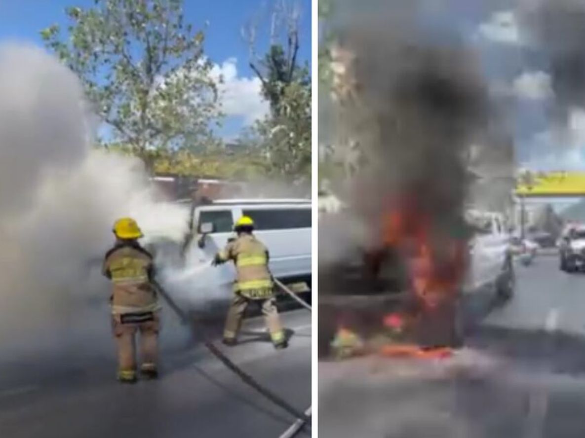 Una limusina que trasladaba a una quinceañera y a sus amigos se incendió en plena autopista.