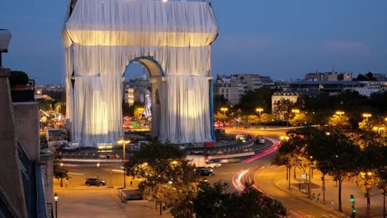 El Arco del Triunfo, envuelto: el proyecto póstumo de Christo en París. Foto: Matthias Koddenberg. Gentileza / El Cultural