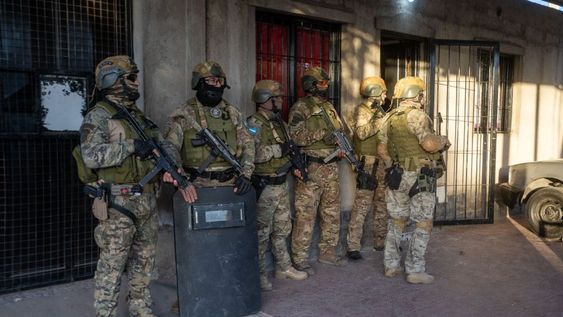 Allanamientos en Guaymallén. Gentileza Ministerio de Seguridad y Justicia.&nbsp;