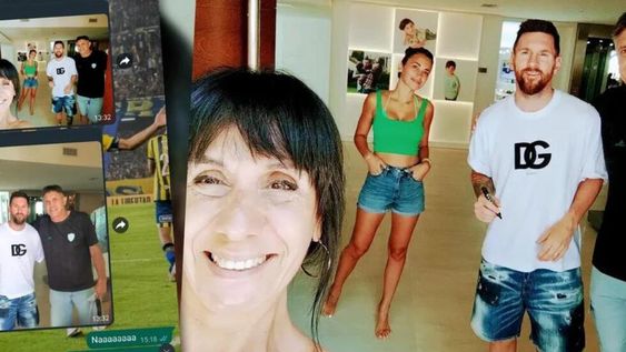 La selfie de Graciela, Tatín, Messi y Antonela. Foto: Web