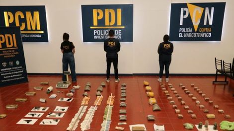 Los Andes | La marihuana decomisada ayer en el Gran Mendoza. | Foto: Ministerio de Seguridad y Justicia