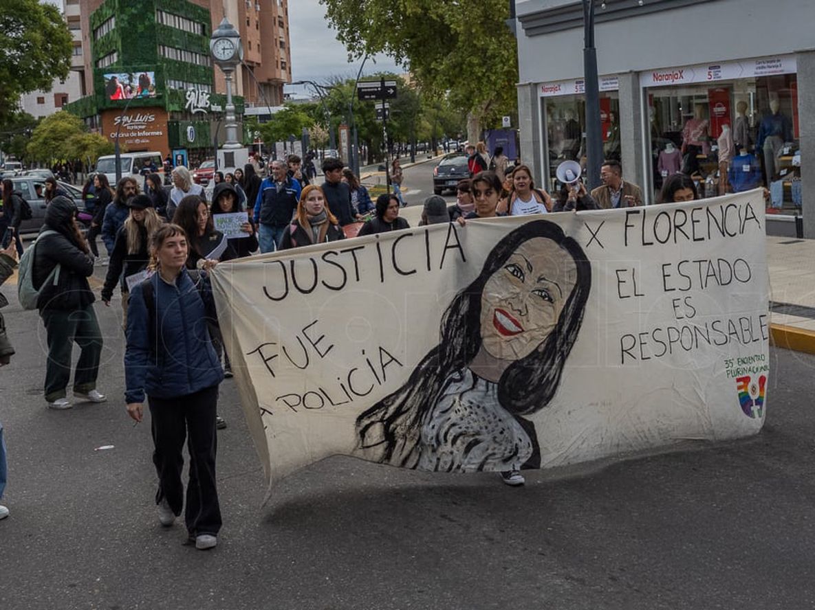 Marcha a 5 años del asesinato de Florencia Magalí Morales en San Luis.