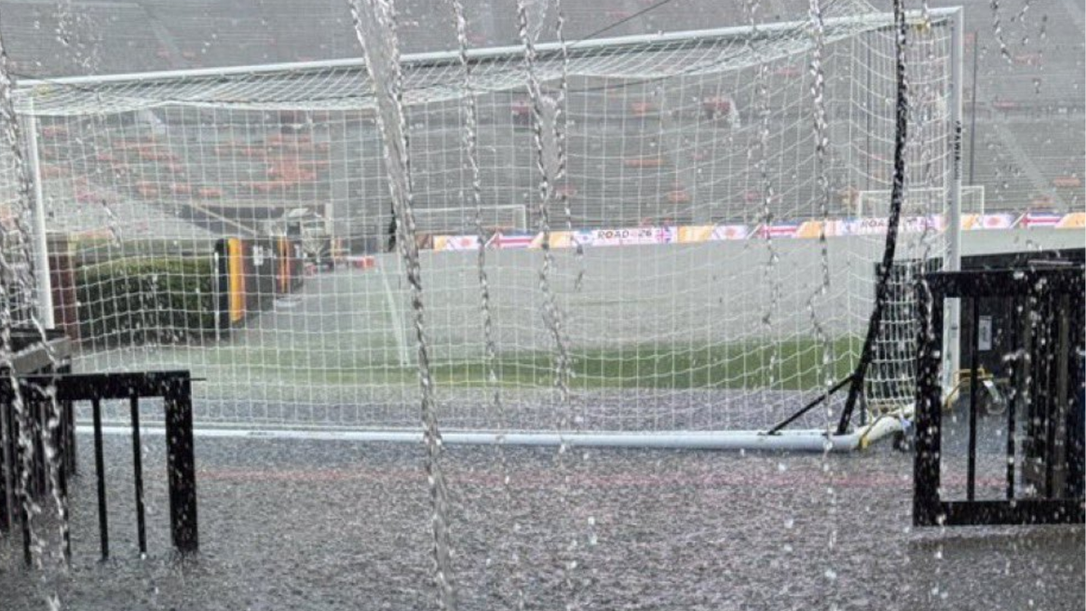 A pesar del diluvio, la Selección Argentina enfren