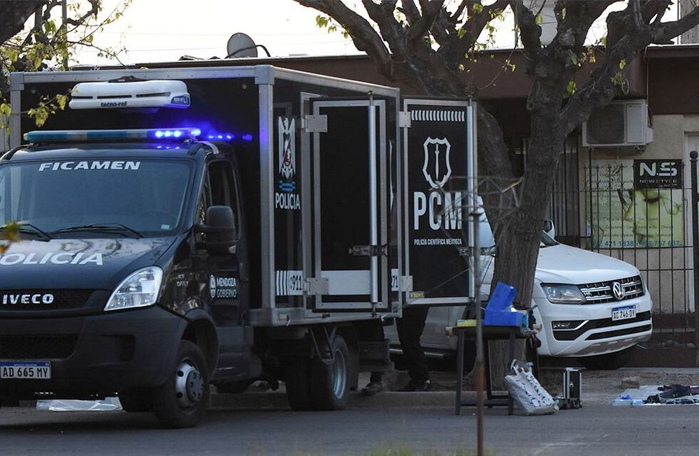 La escena del crimen en Guaymallén - Foto: Mariana Villa / Los Andes