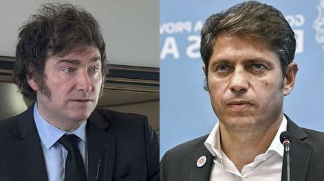 Javier Milei y Axel Kicillof.