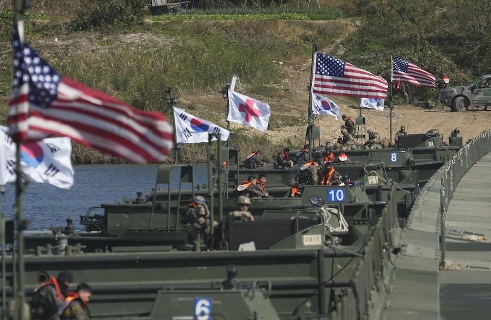 Ejercicios militares conjuntos entre Corea del Sur y EE.UU.Imagen de archivo.