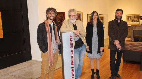 Coqui Santoni, Gabriel Fernández -el expositor-, Mónica Caamaño e Iván Delhez.