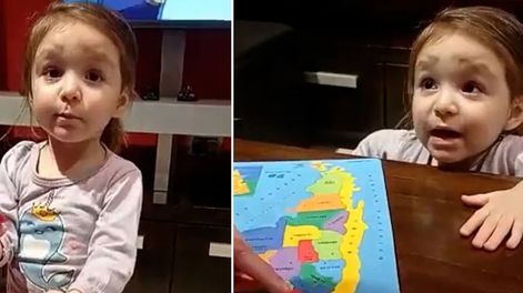 El video viral de una nena que confundió el nombre de la provincia tucumana. Foto: Web