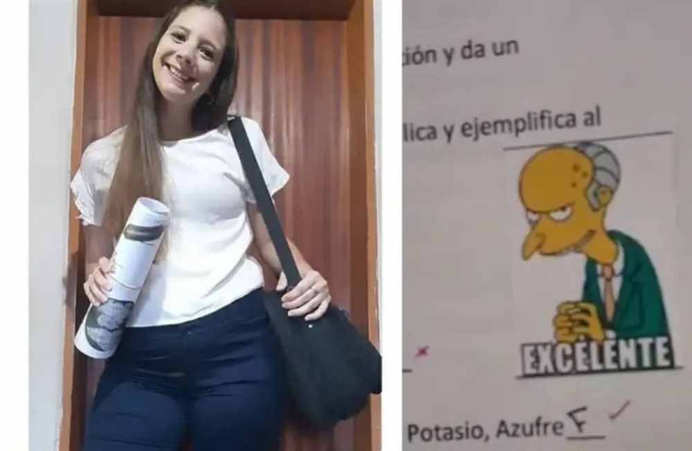 Daiana le corrigió a sus alumnos con memes y se volvió viral.