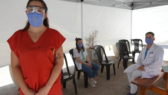 Los trabajadores del Central que sientan que necesiten desahogarse pueden acudir a la carpa instalada en el patio. Foto: José Gutiérrez / Los Andes.