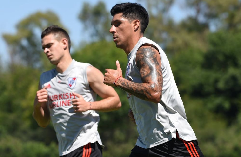 Enzo Pérez y Rafael Santos Borré entrenaron en el primer turno. ¿Se quedan o se van?