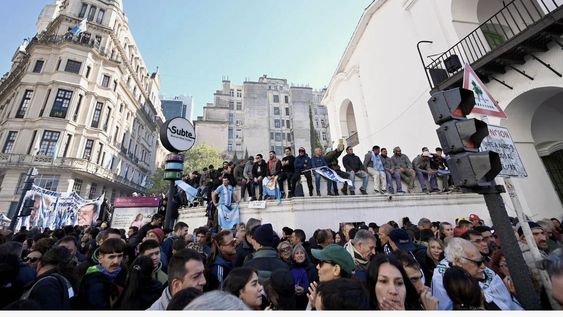 Marcha en plaza de Mayo por Cristina Kirchner.&nbsp;