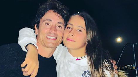 Sebastian Estevanez y su hija, Francesca.